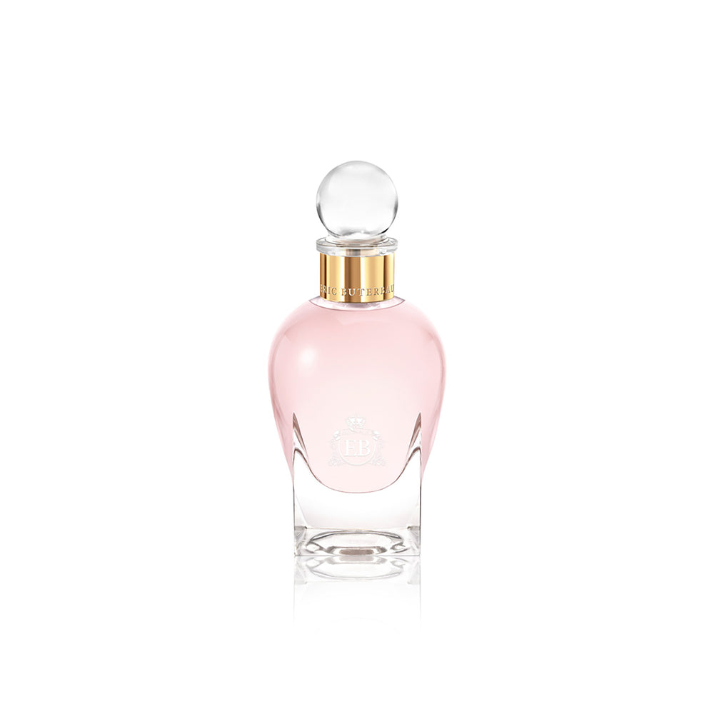 100 ml bottle, with transparent glass and pinkish perfum. Spherical cap with gold band. Celestial Jasmine, a fragrance by Eric Butherbaugh.