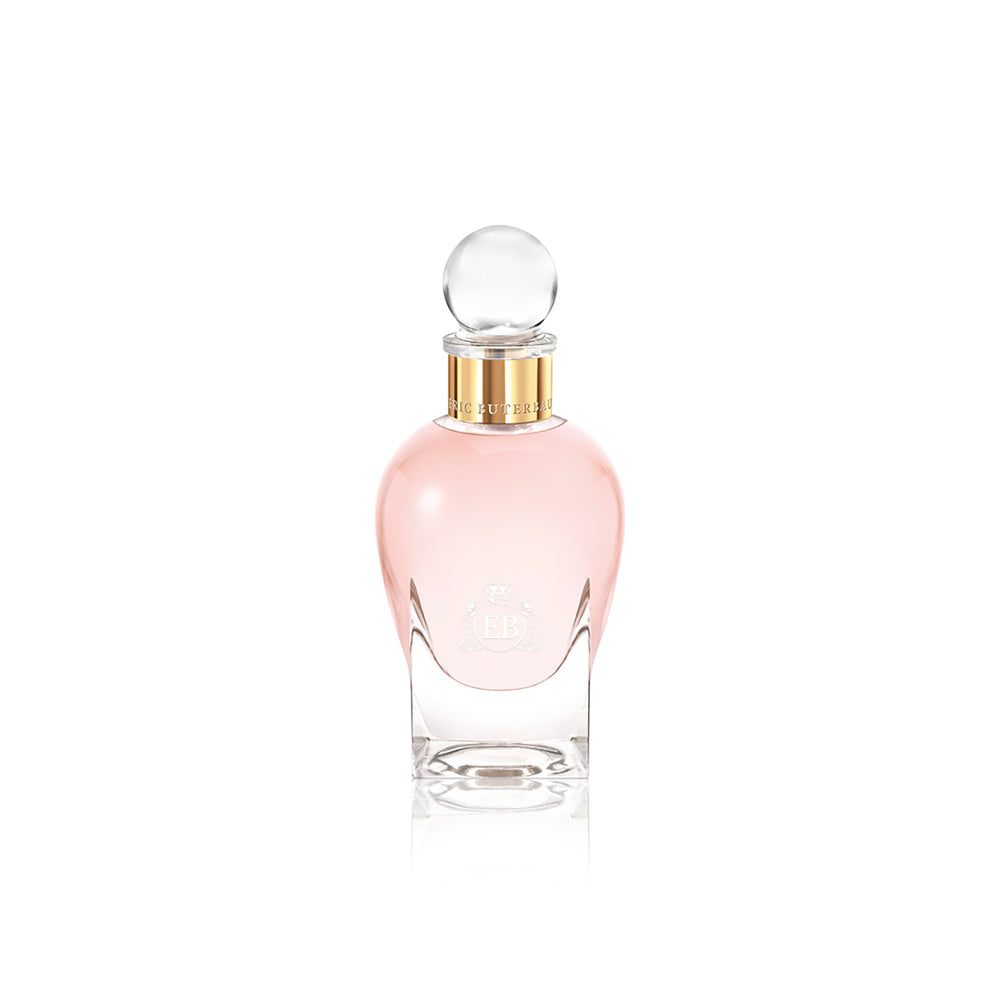 100 ml bottle, with transparent glass and pinkish perfum. Spherical cap with gold band. Sultry Rose, a fragrance by Eric Butherbaugh.